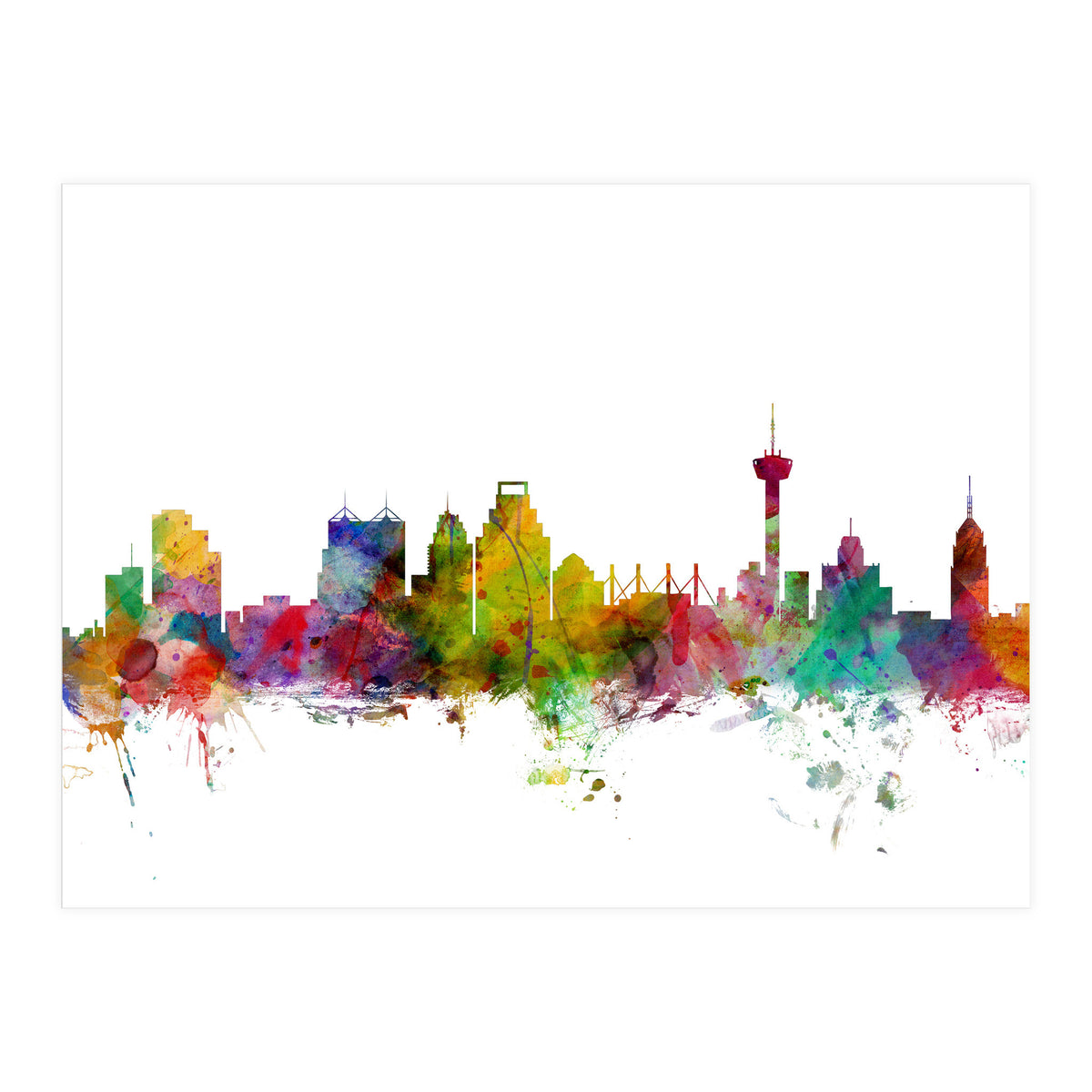 San Antonio Texas Skyline (Print Only)