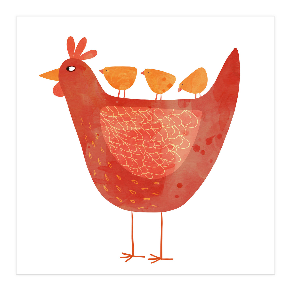 Hen and Chicks (Print Only)