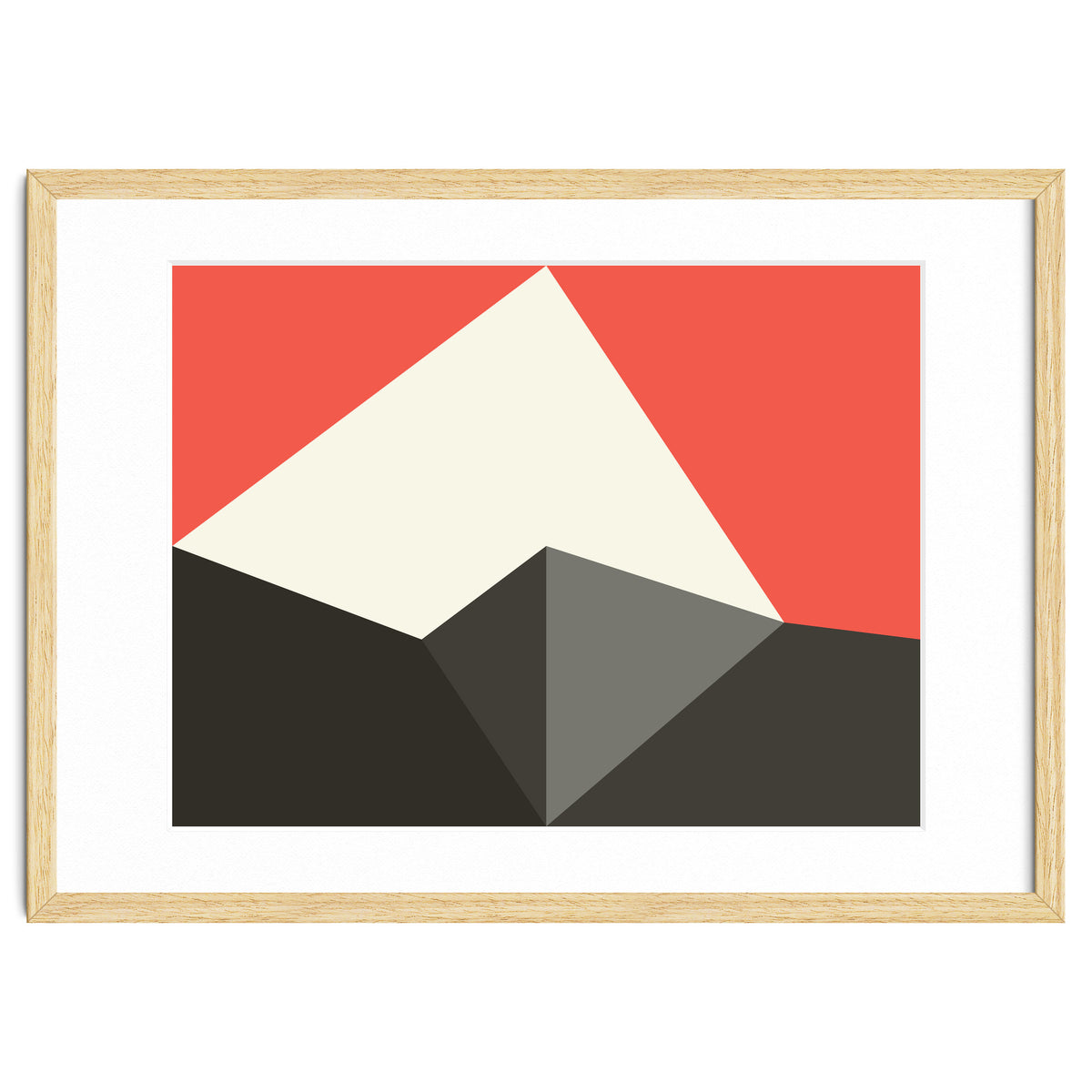 Geometric Shapes No. 77 - pink & grey