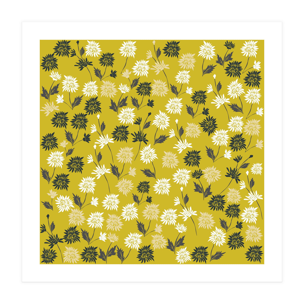 Cute chrysanthemum pattern (Print Only)