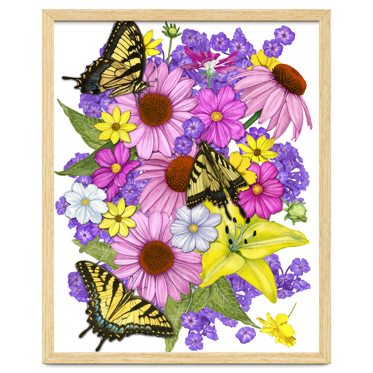 Corn Flowers and Swallowtails