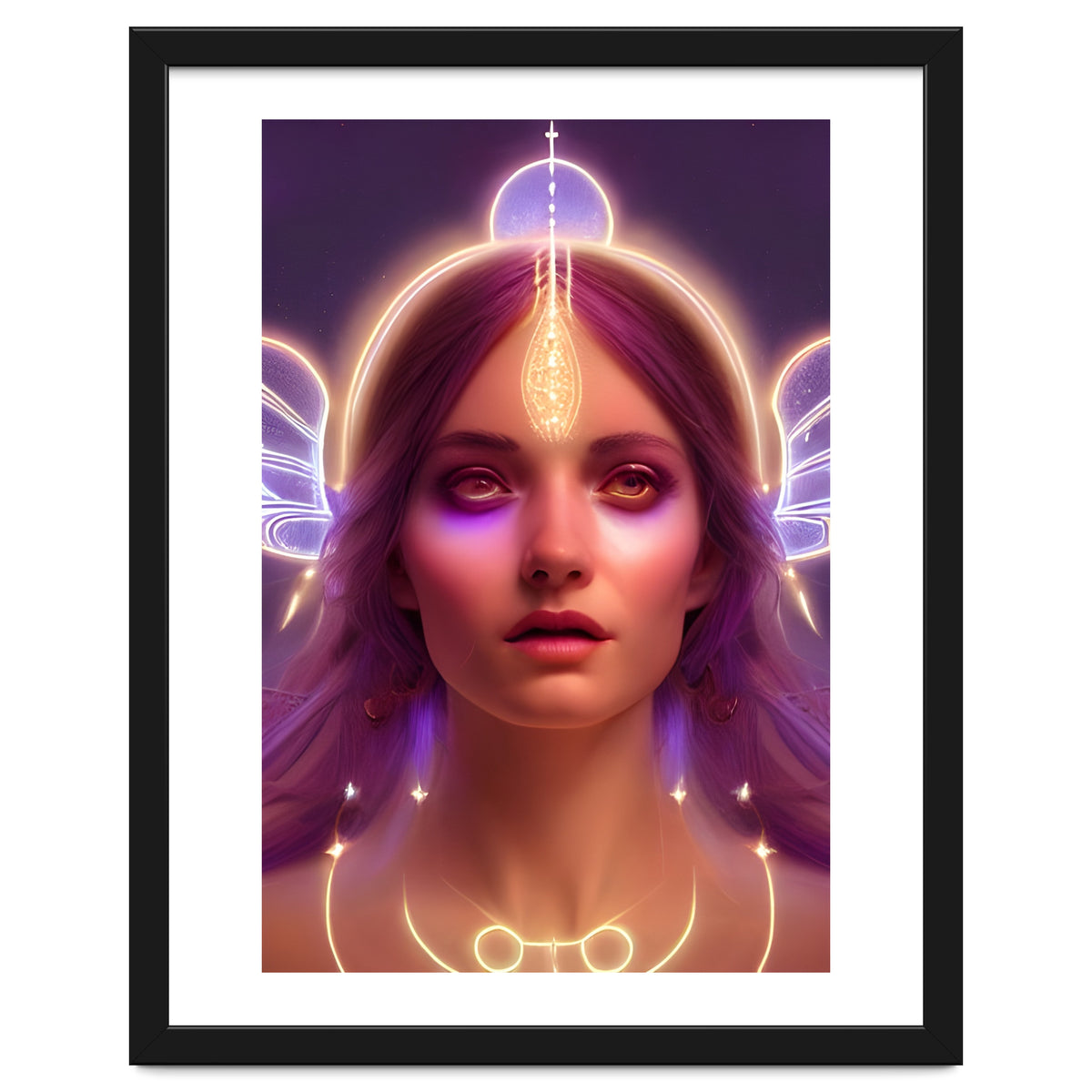 Purple Haze - Goddess of Light Digital Fantasy Artwork