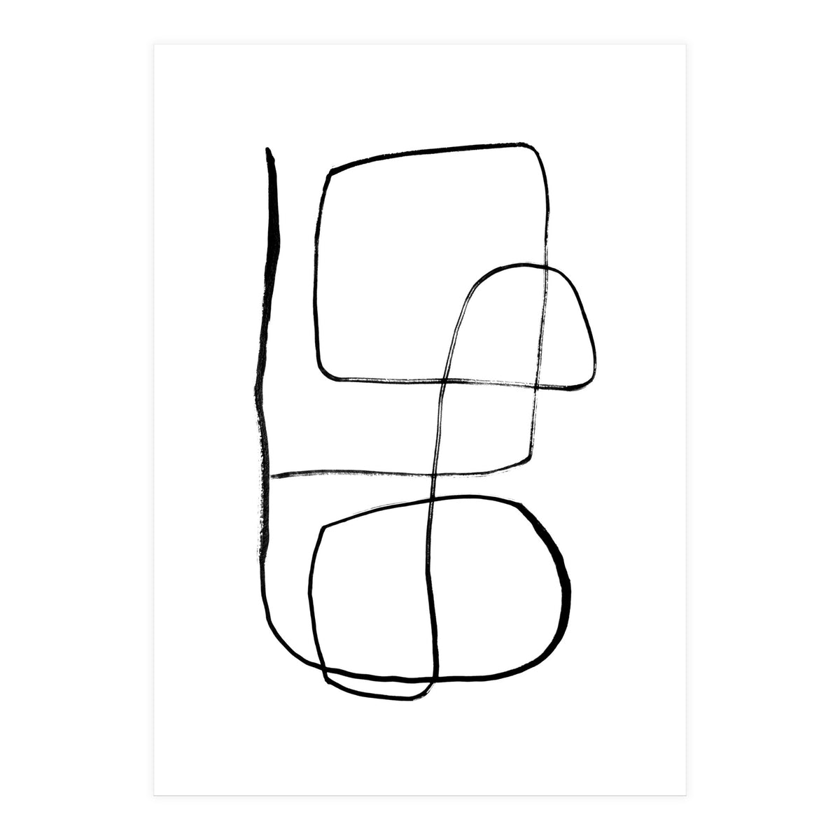 Mid-Century Line Art Print #3 (Print Only)