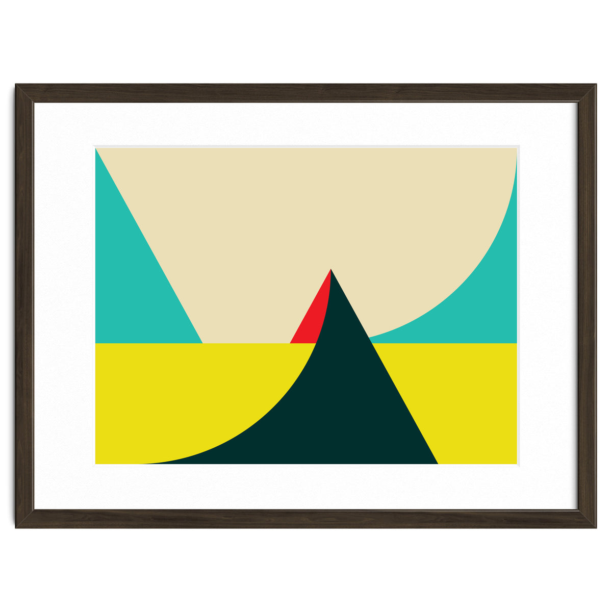 Geometric shapes No. 7 - yellow, turquoise, green & red