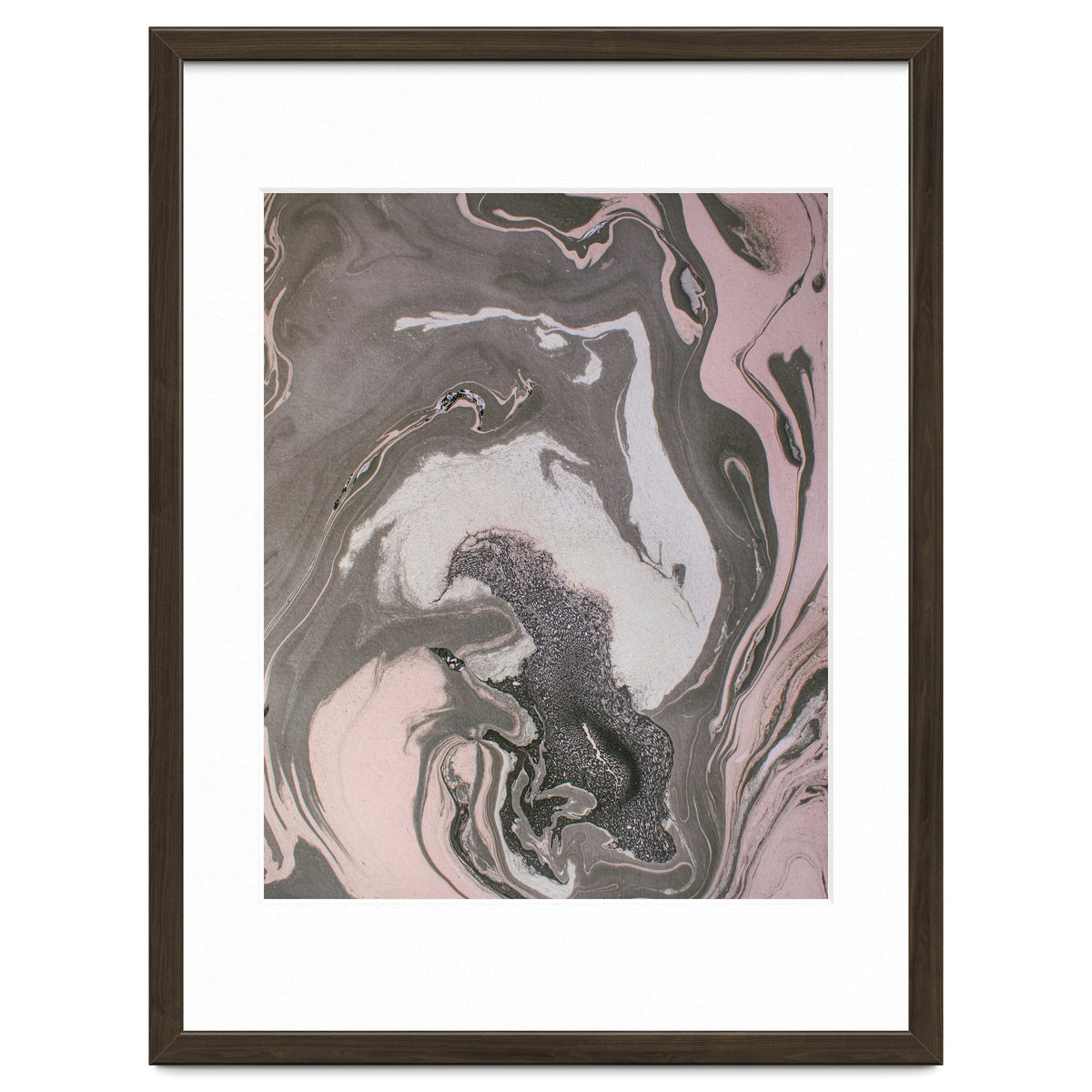 Pink and gray marbled paper