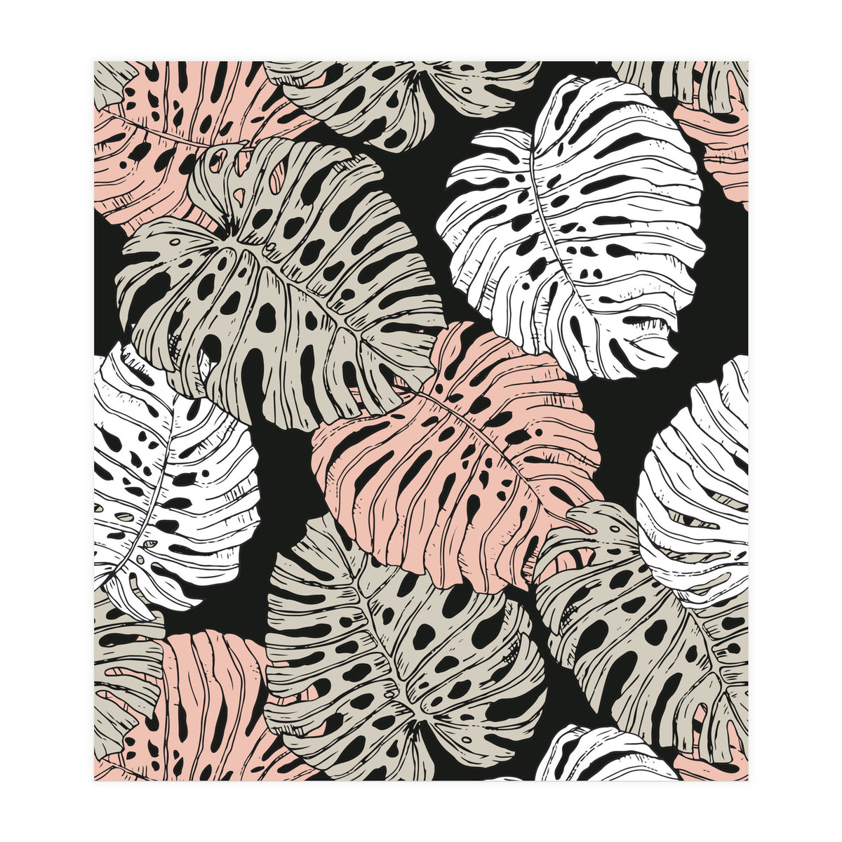 Monstera in the darkness of the jungle (Print Only)