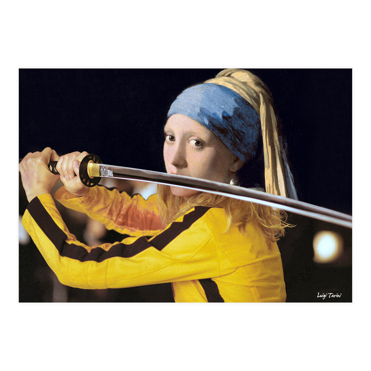 Vermeer's Girl with a Pearl Earring & Beatrix Kiddo From Kill Bill (Print Only)