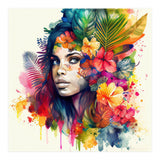 Watercolor Tropical Woman #17 (Print Only) thumbnail
