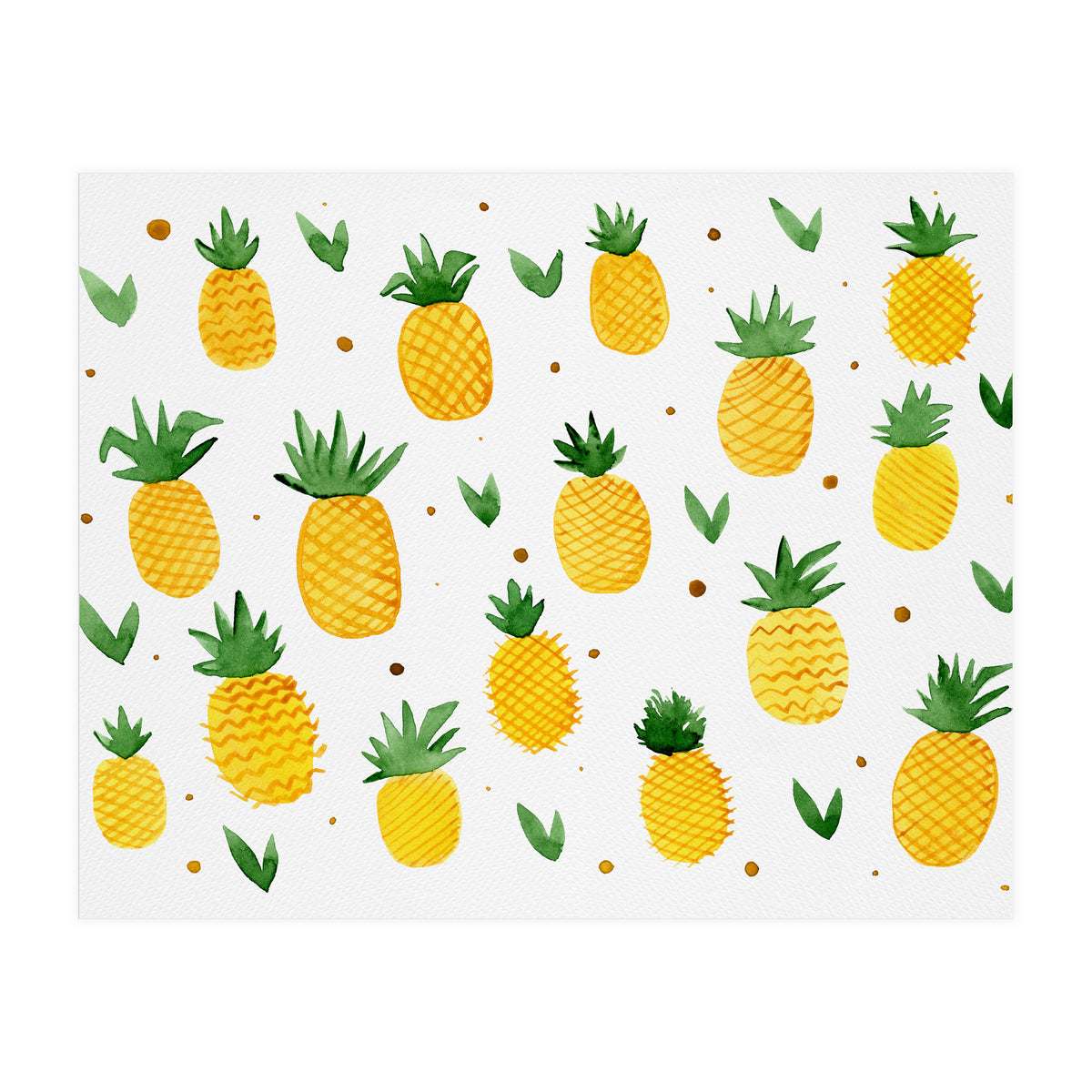 Watercolor pineapples (Print Only)