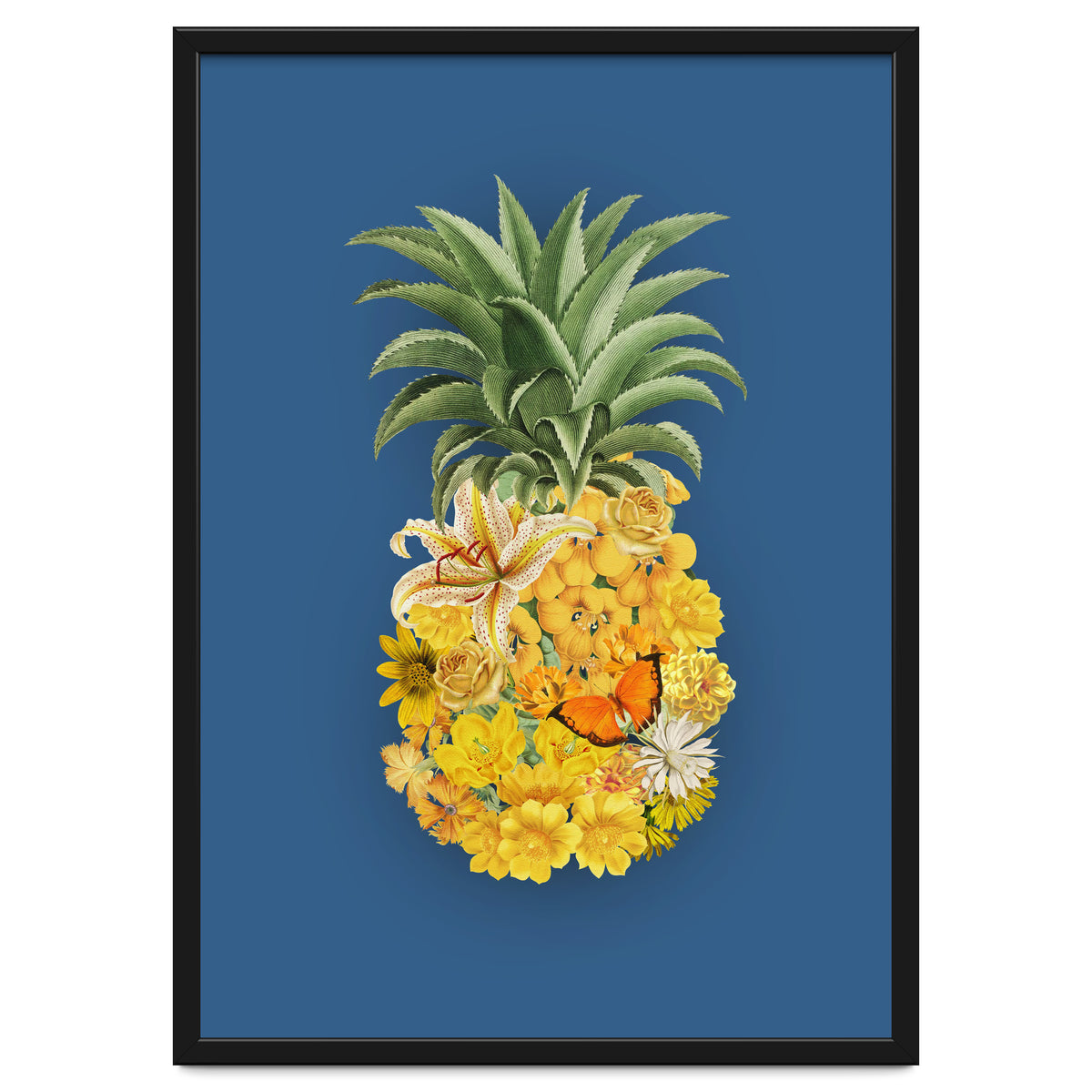 Pineapple Floral Blue
