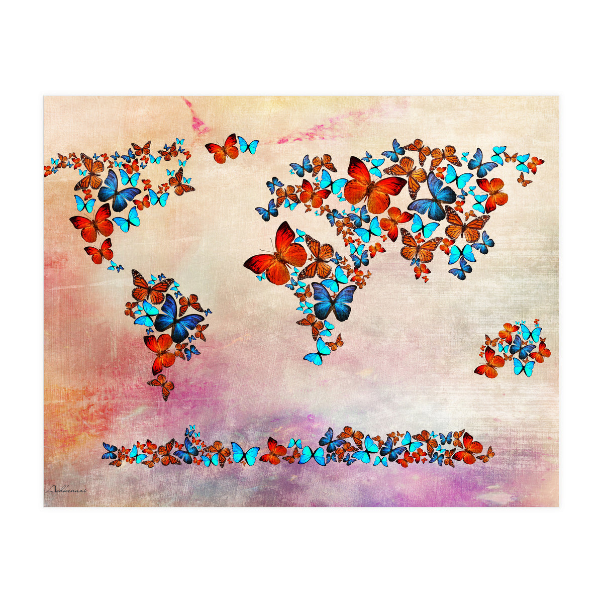 Map Of The World  4 (Print Only)