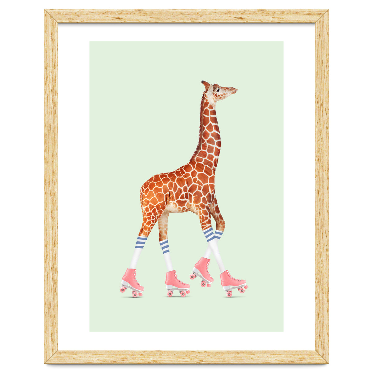 Rollerskating Giraffe