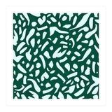 Deep Emrald | Green Terrazzo Pattern | Fun Funky Eclectic Modern Boho Painting (Print Only) thumbnail