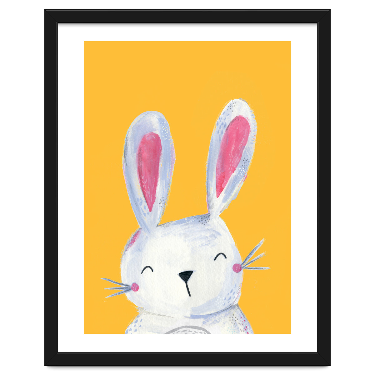 Woodland Bunny On Mustard