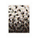 Marble Cubes - Black and White (Print Only) thumbnail