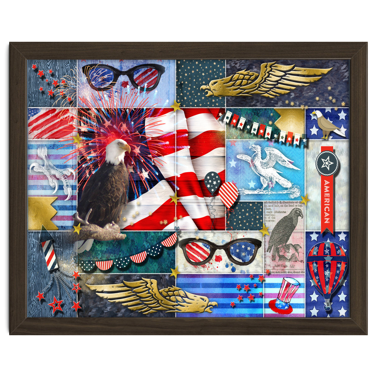 Americana Eagles Collage