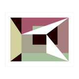 Geometric Shapes No. 26 - green & purple (Print Only) thumbnail