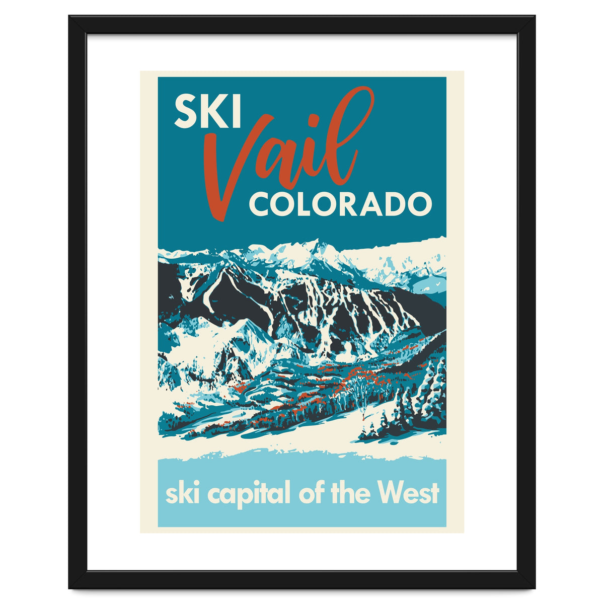 Vintage Vail ski poster