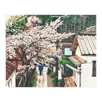 Passing by Cherry Blossoms (Print Only)
