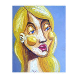 Blond Girl looking left (Print Only) thumbnail