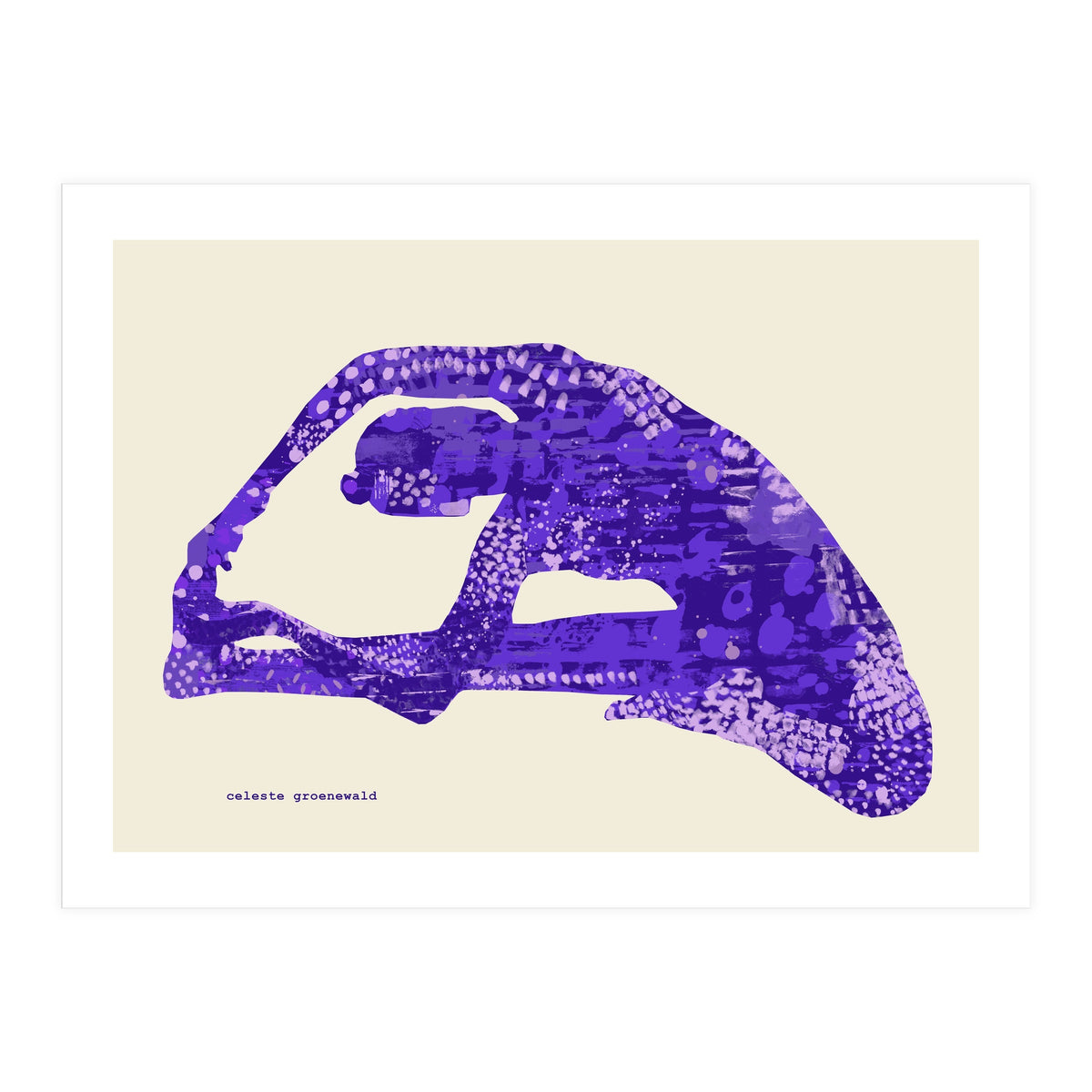 Parivrtta Janu Sirsasana in Purple (Print Only)