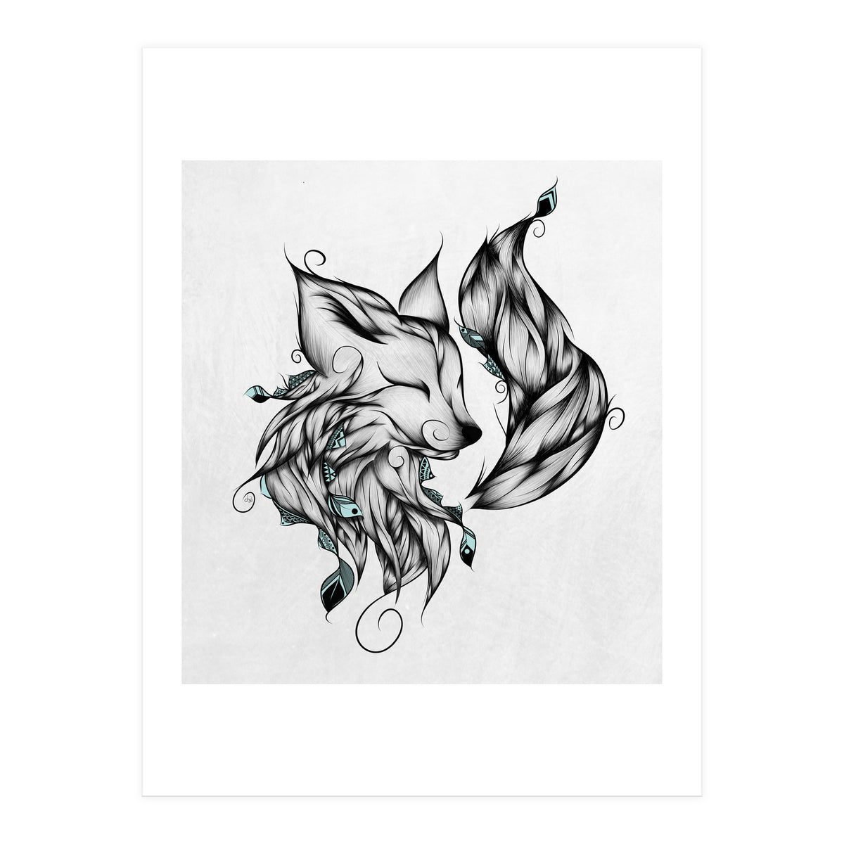 Fox B&w (Print Only)