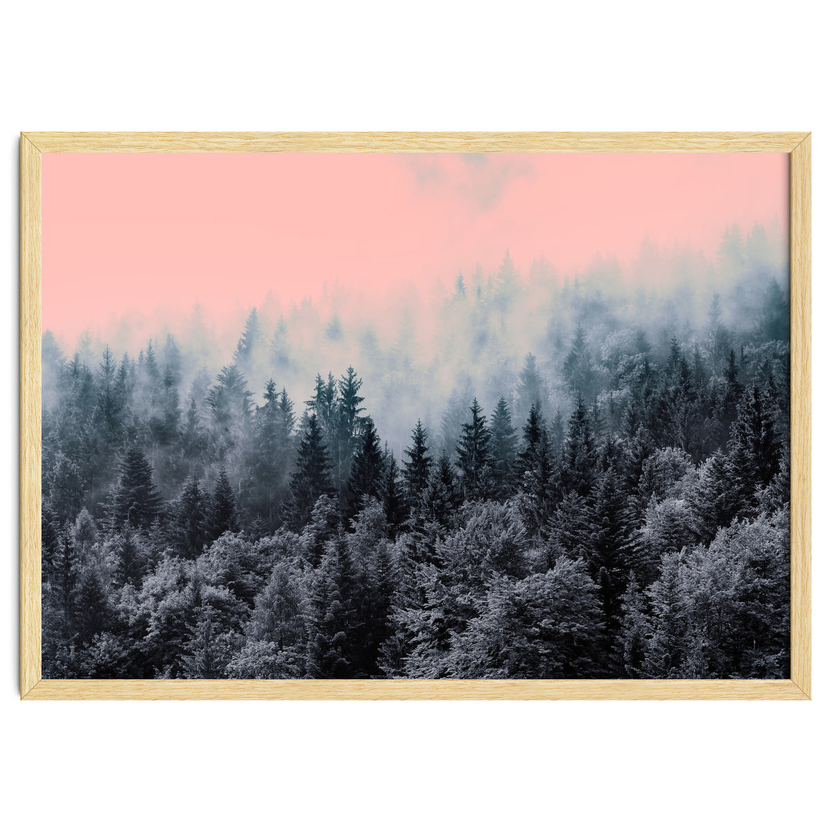 Forest in gray and pink