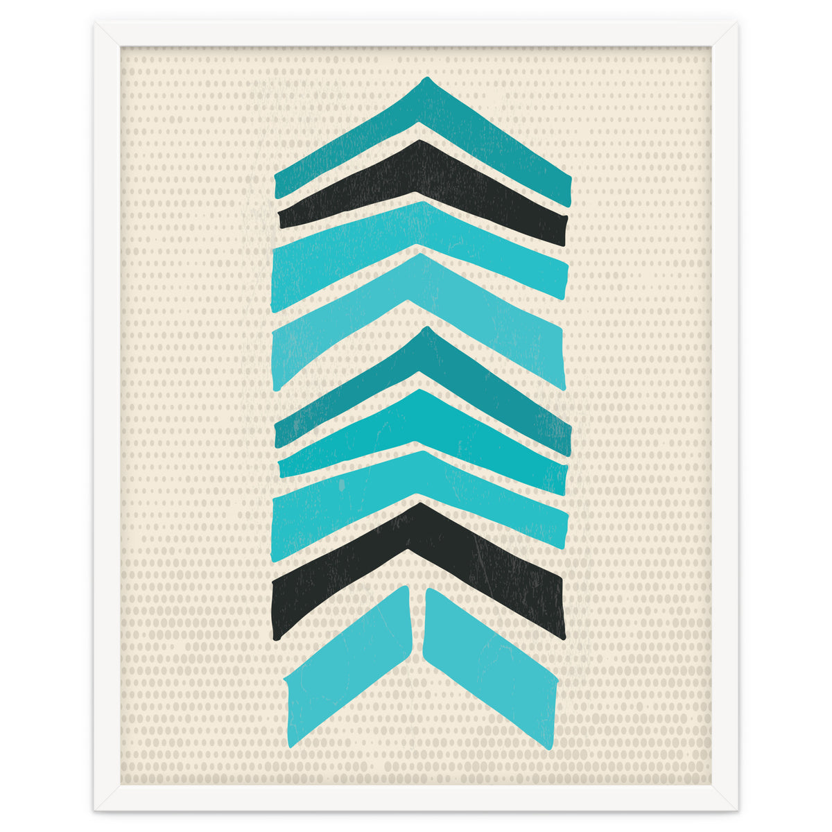 Retro Chevron Print Blue Variation
