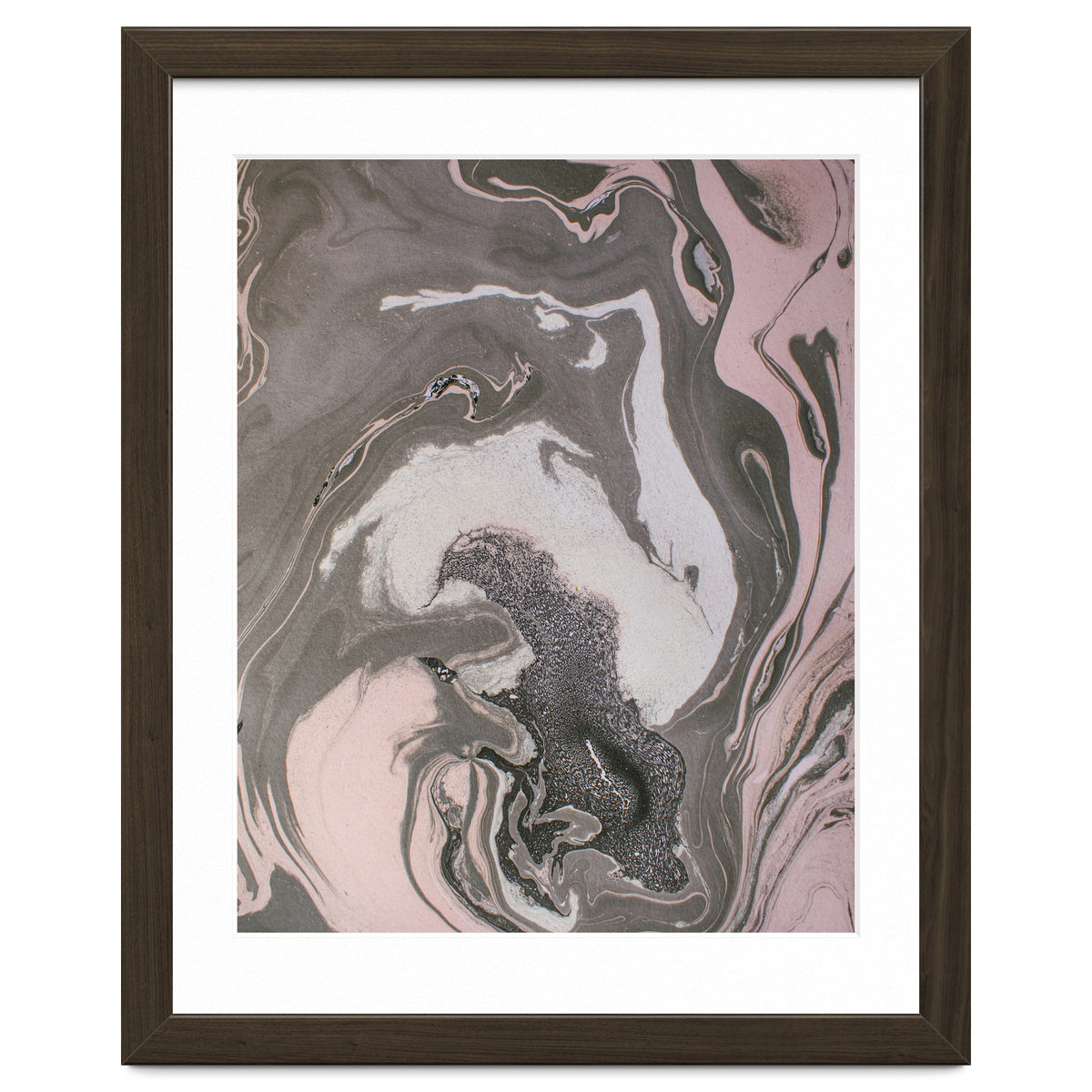Pink and gray marbled paper