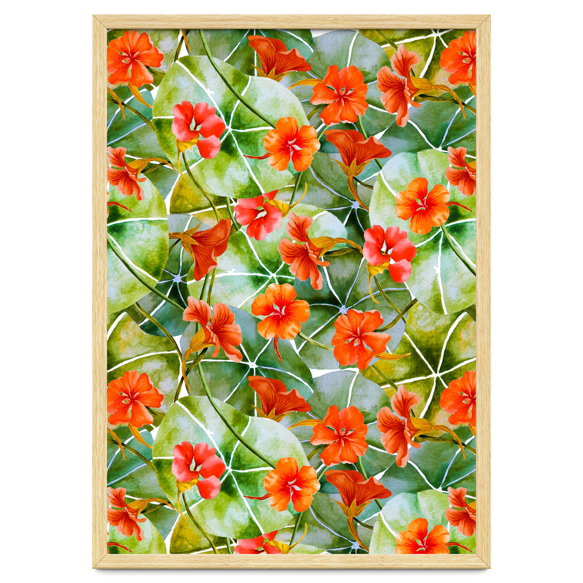 Nasturtiums watercolor 01
