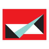 Geometric Shapes No. 49 -  teal, black & red (Print Only) thumbnail