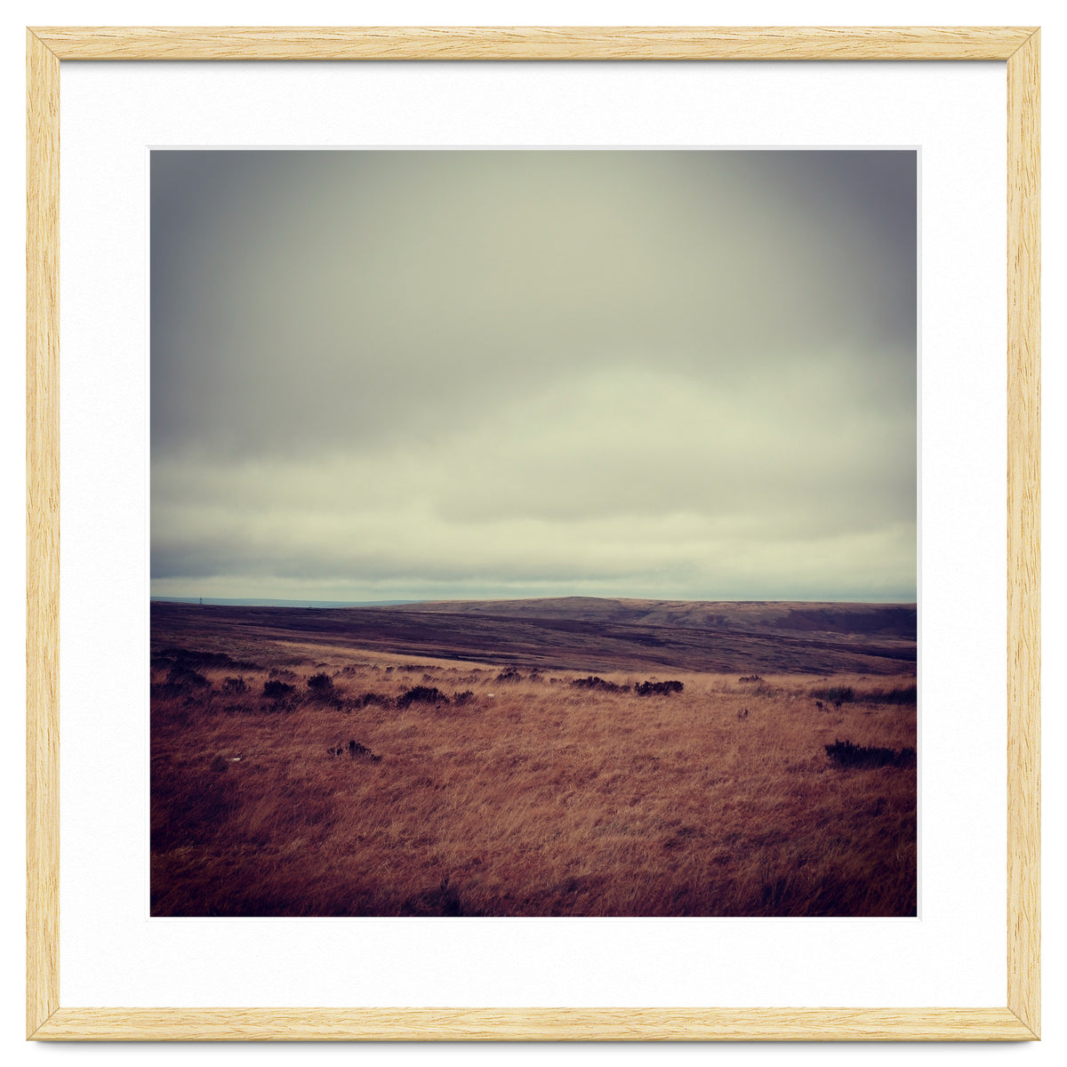 Bleak winter landscape of Saddleworth Moor