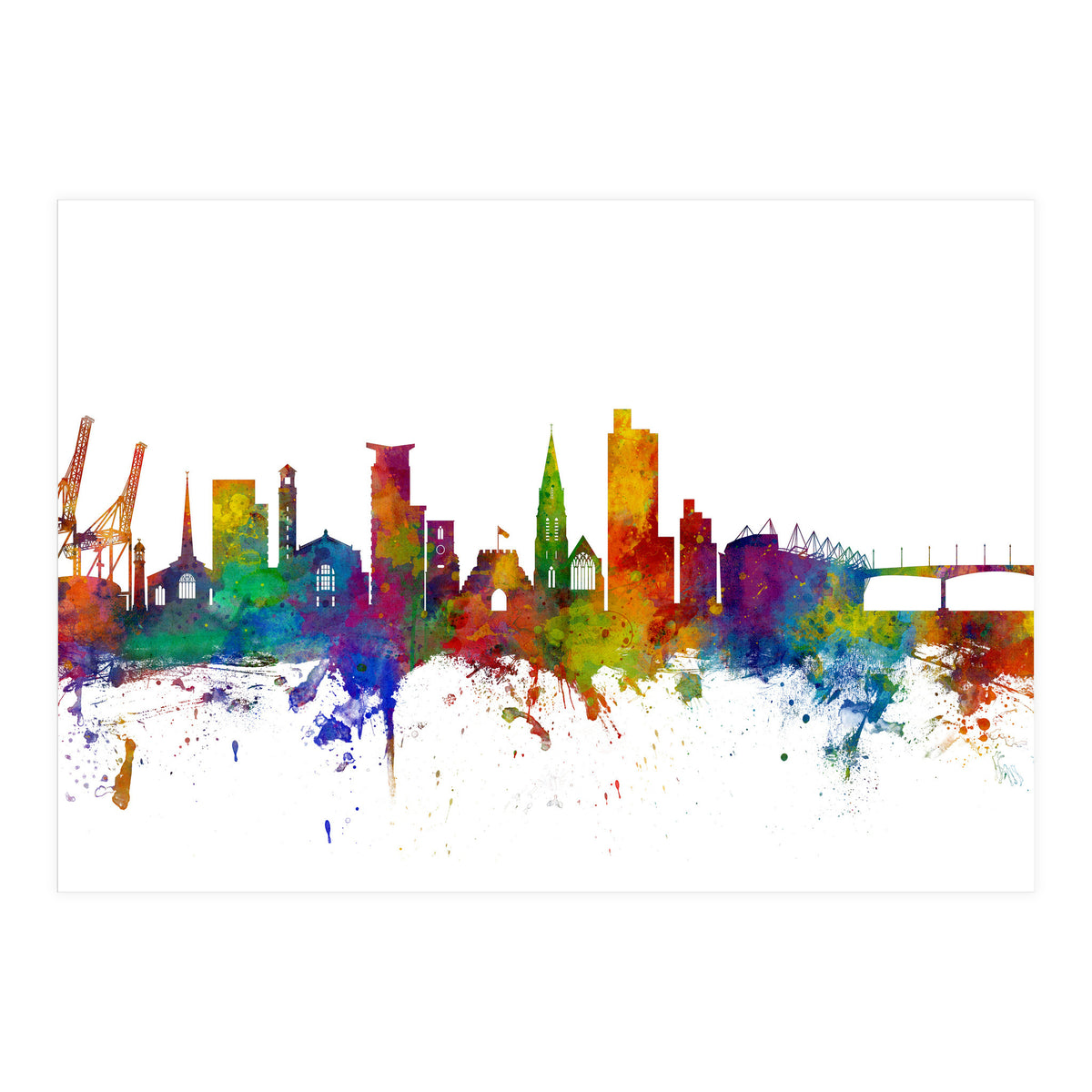 Southampton England Skyline (Print Only)
