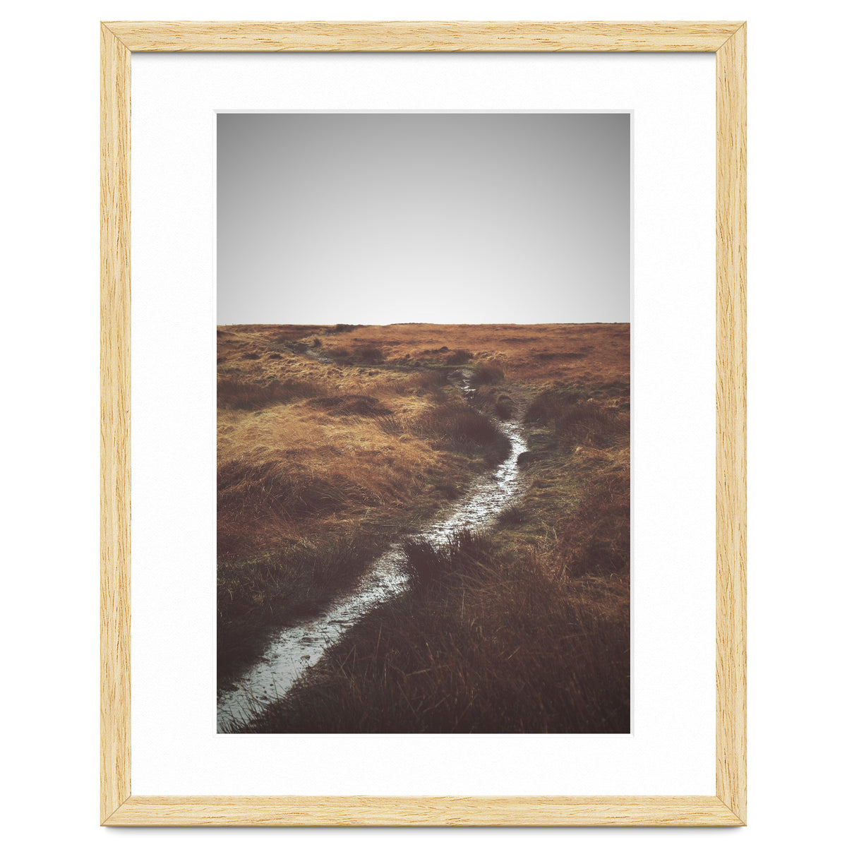 Bleak winter landscape of Saddleworth Moor