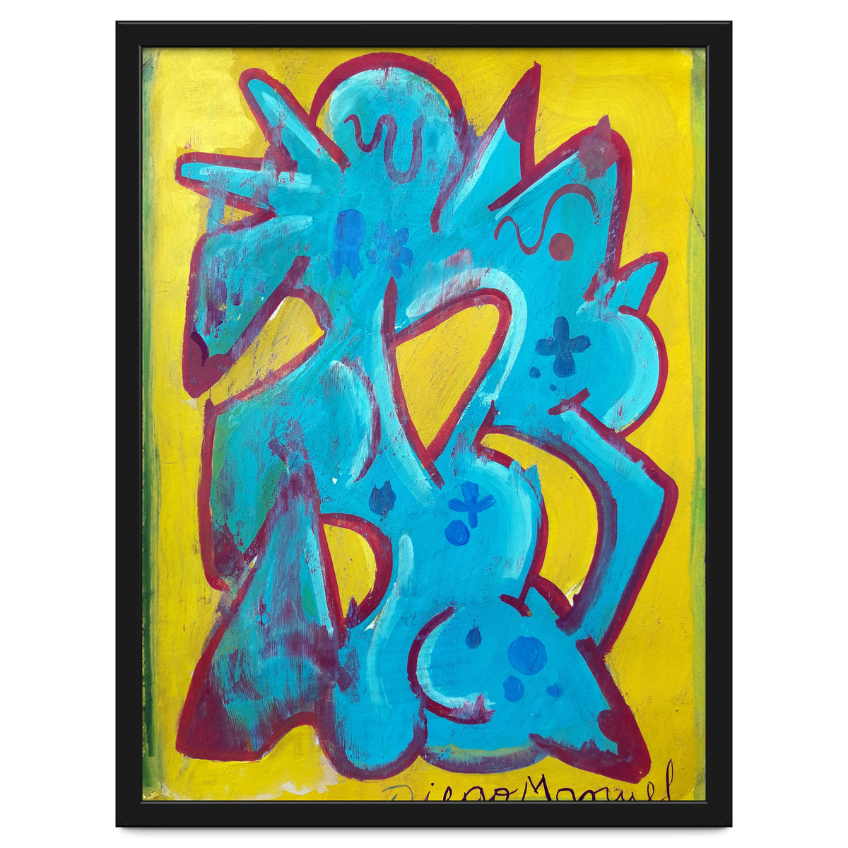 Forma Celeste Sobre Amarillo 4