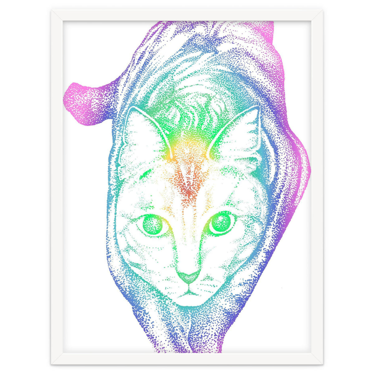 Rainbow Pastel Cat