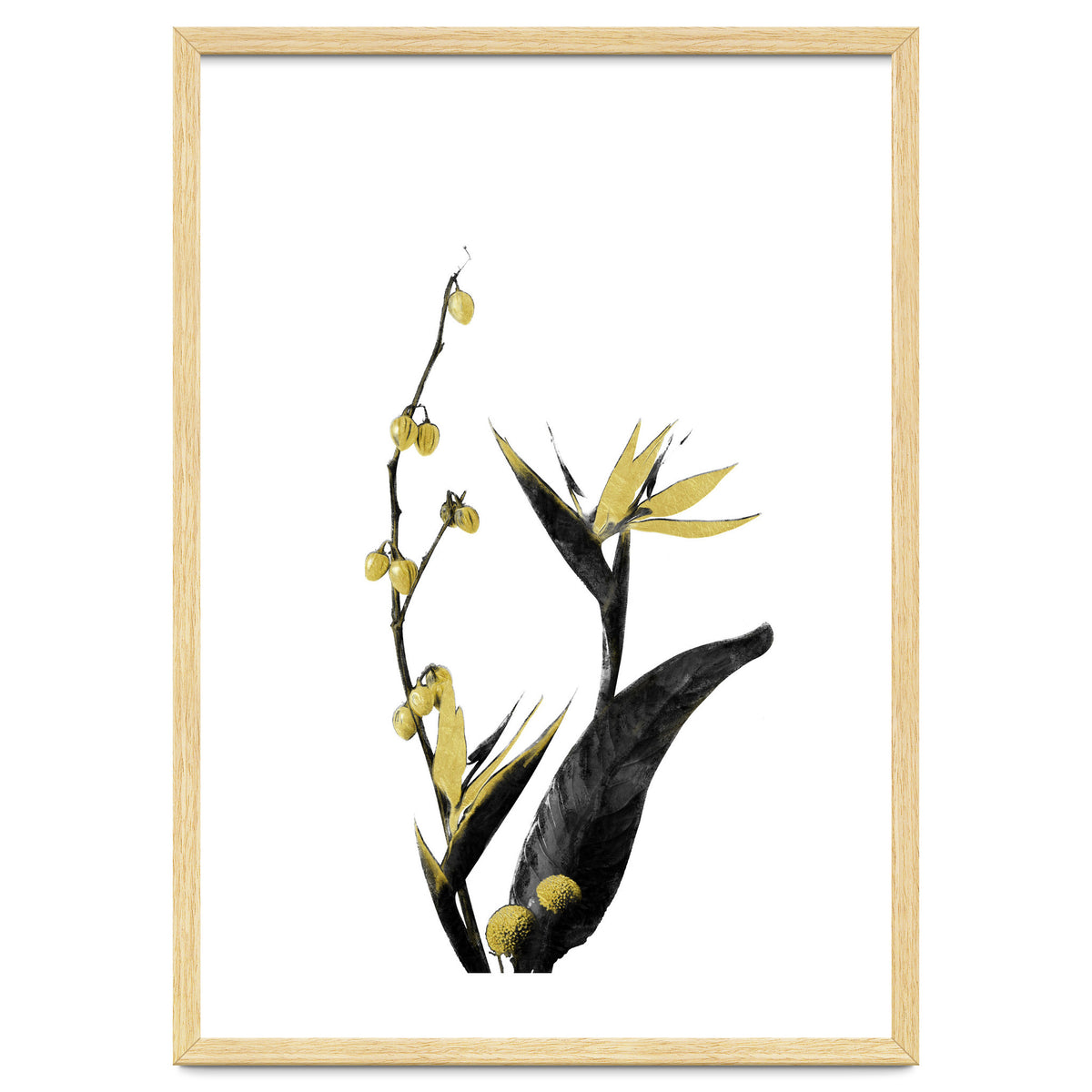 Flower Minimal Black And Gold 02