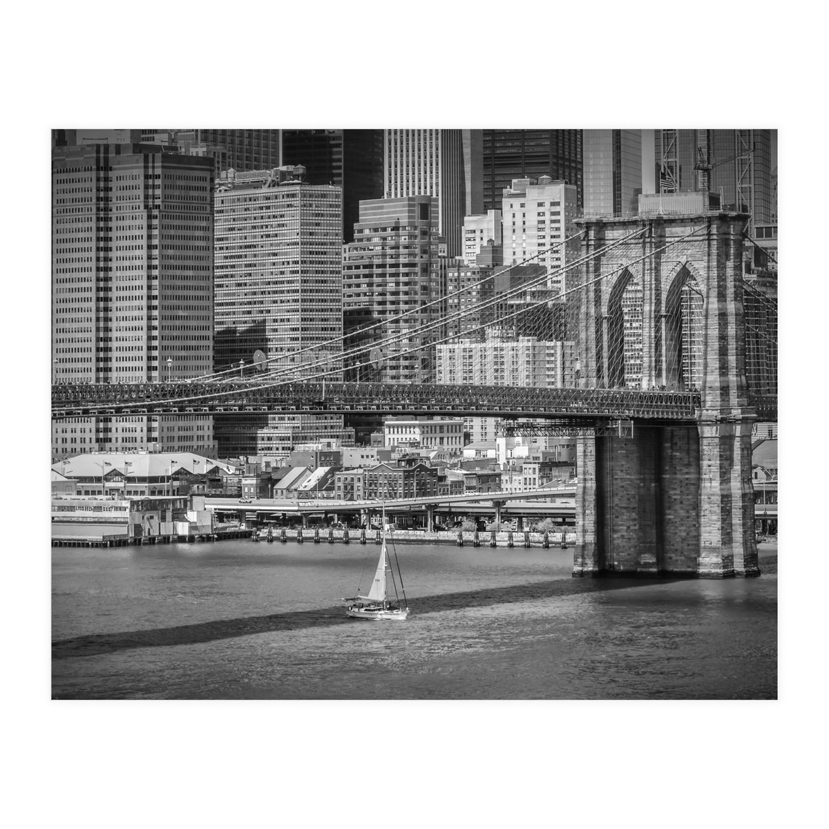 NEW YORK CITY Brooklyn Bridge & Manhattan Skyline (Print Only)