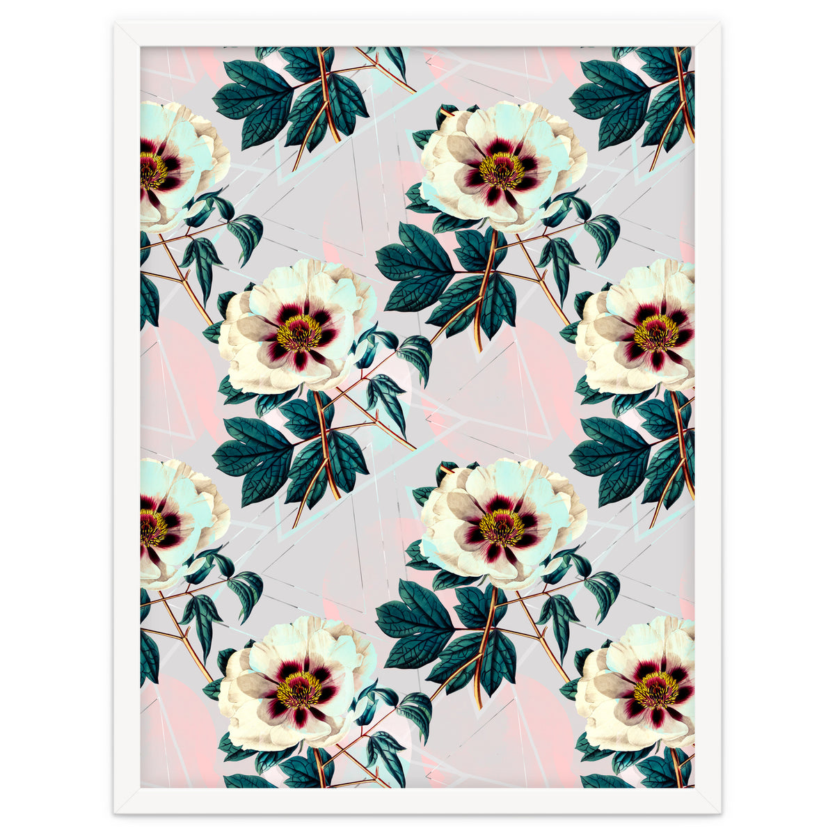 Flowery blooming with geometric