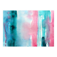 Turquoise love || abstract watercolor (Print Only)