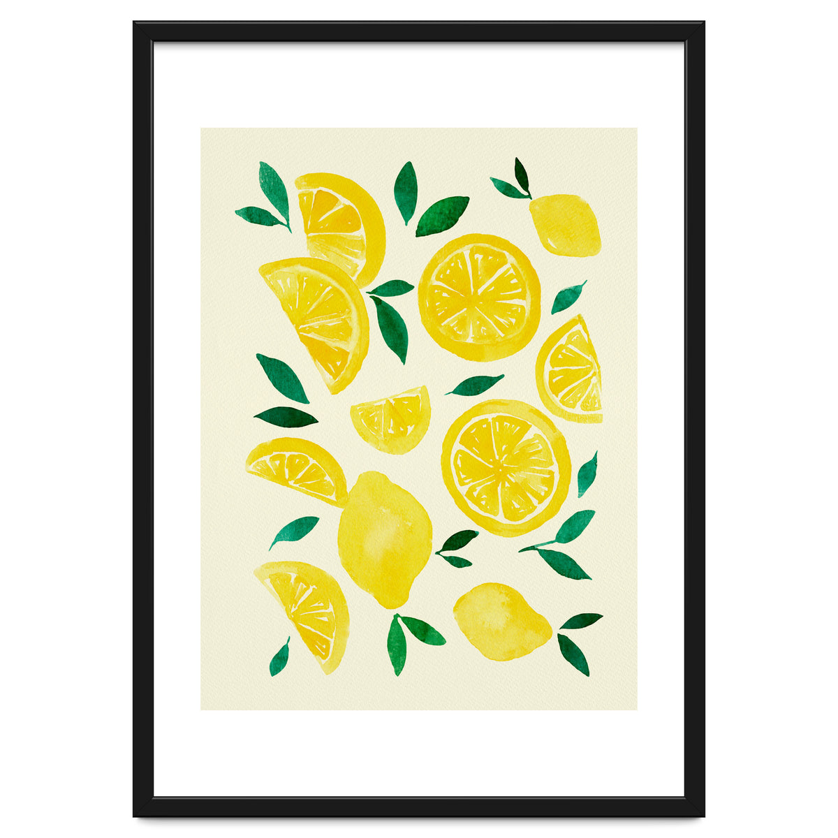 Watercolor lemons