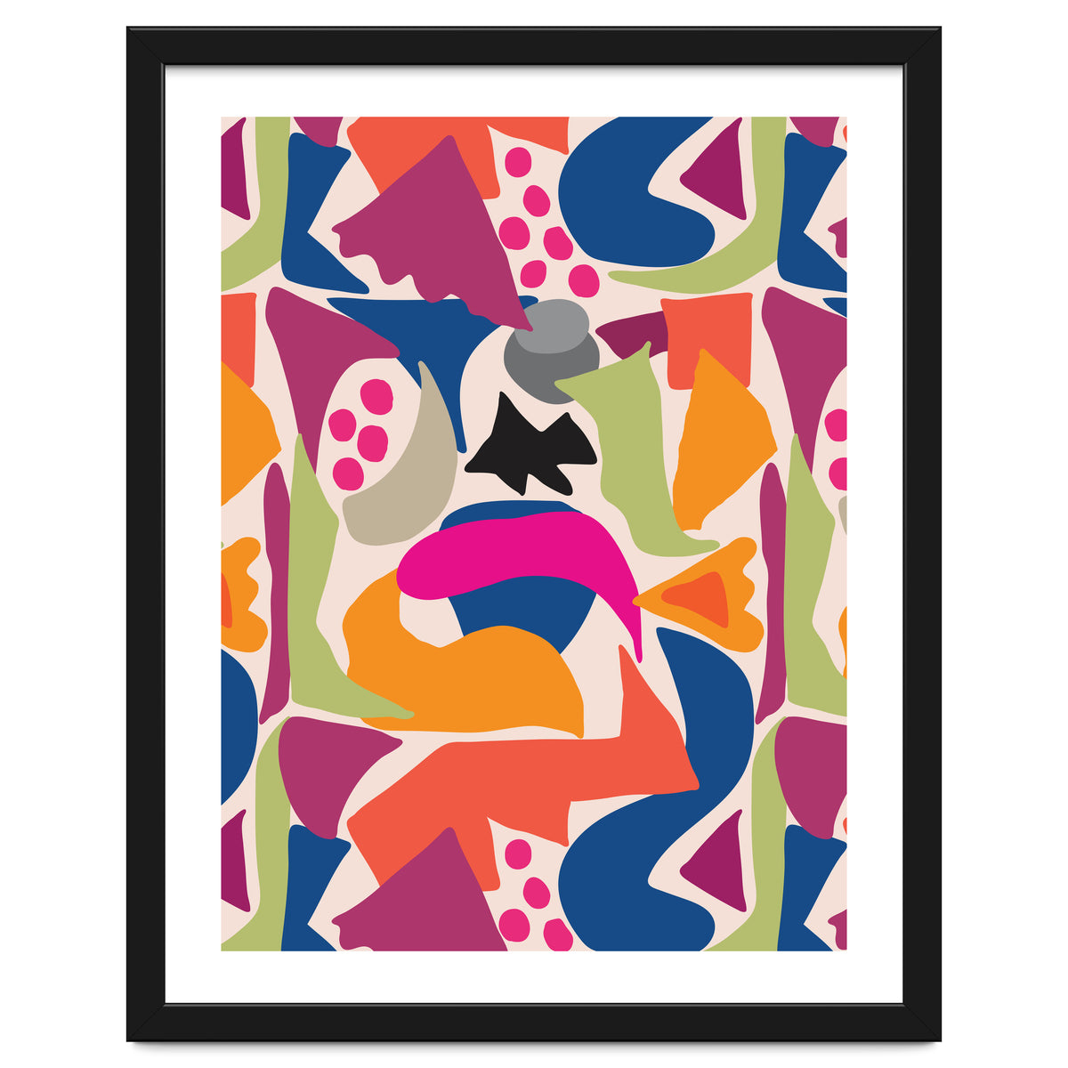 Black Fish Abstract Art