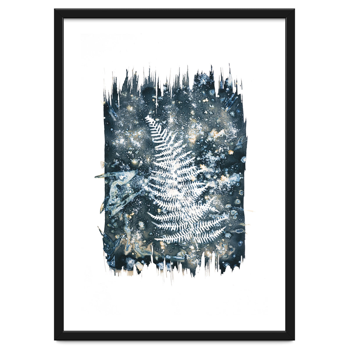 Indigo Blue Botanical Leaves No. 11