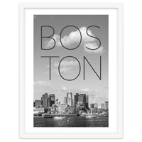 BOSTON Skyline North End & Financial District | Text & Skyline