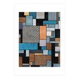 Random Concrete Pattern - Blue, Grey, Brown (Print Only) thumbnail