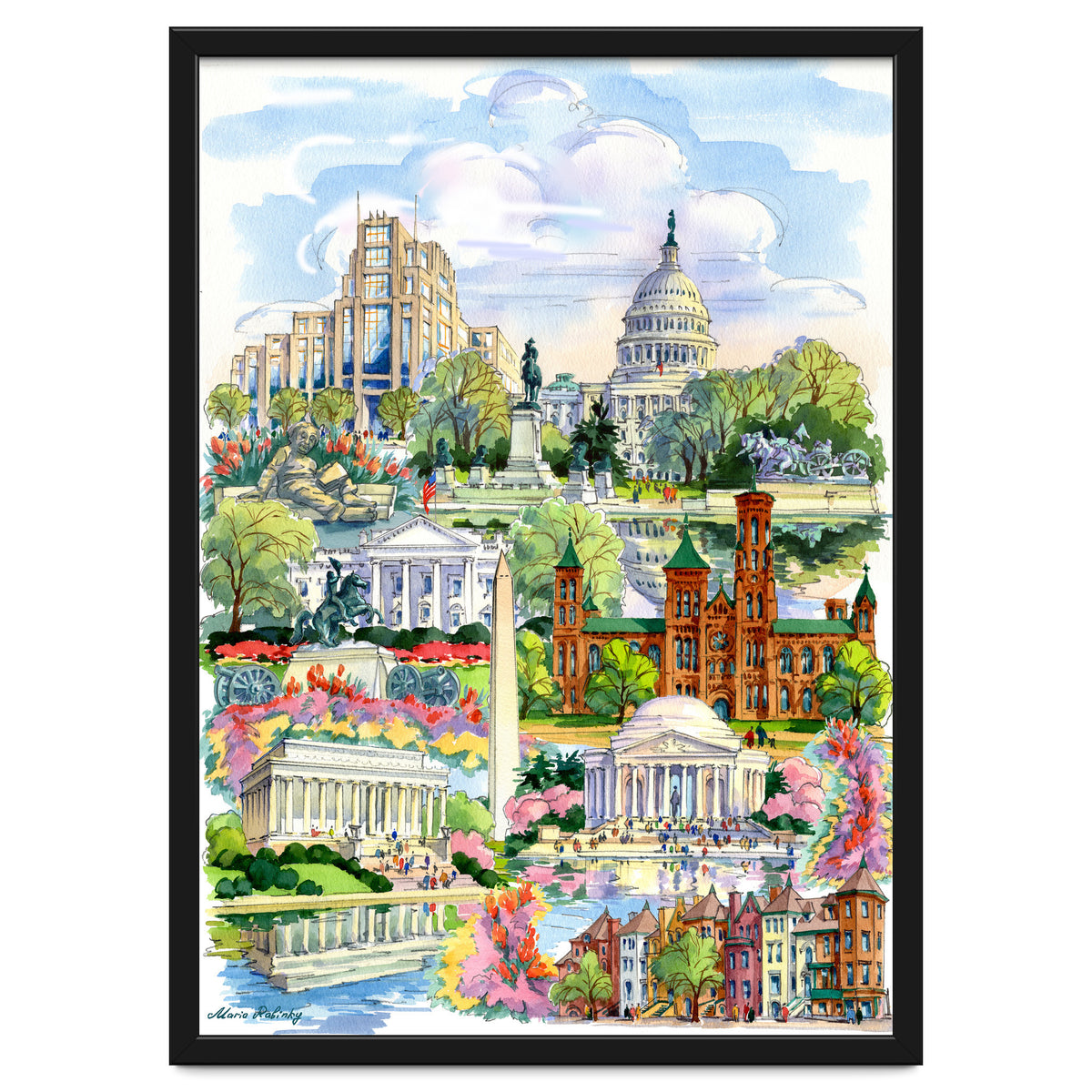 Washington District of Columbia Illustration