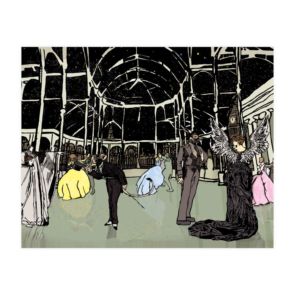 New Years Eve London 1884  (Print Only)