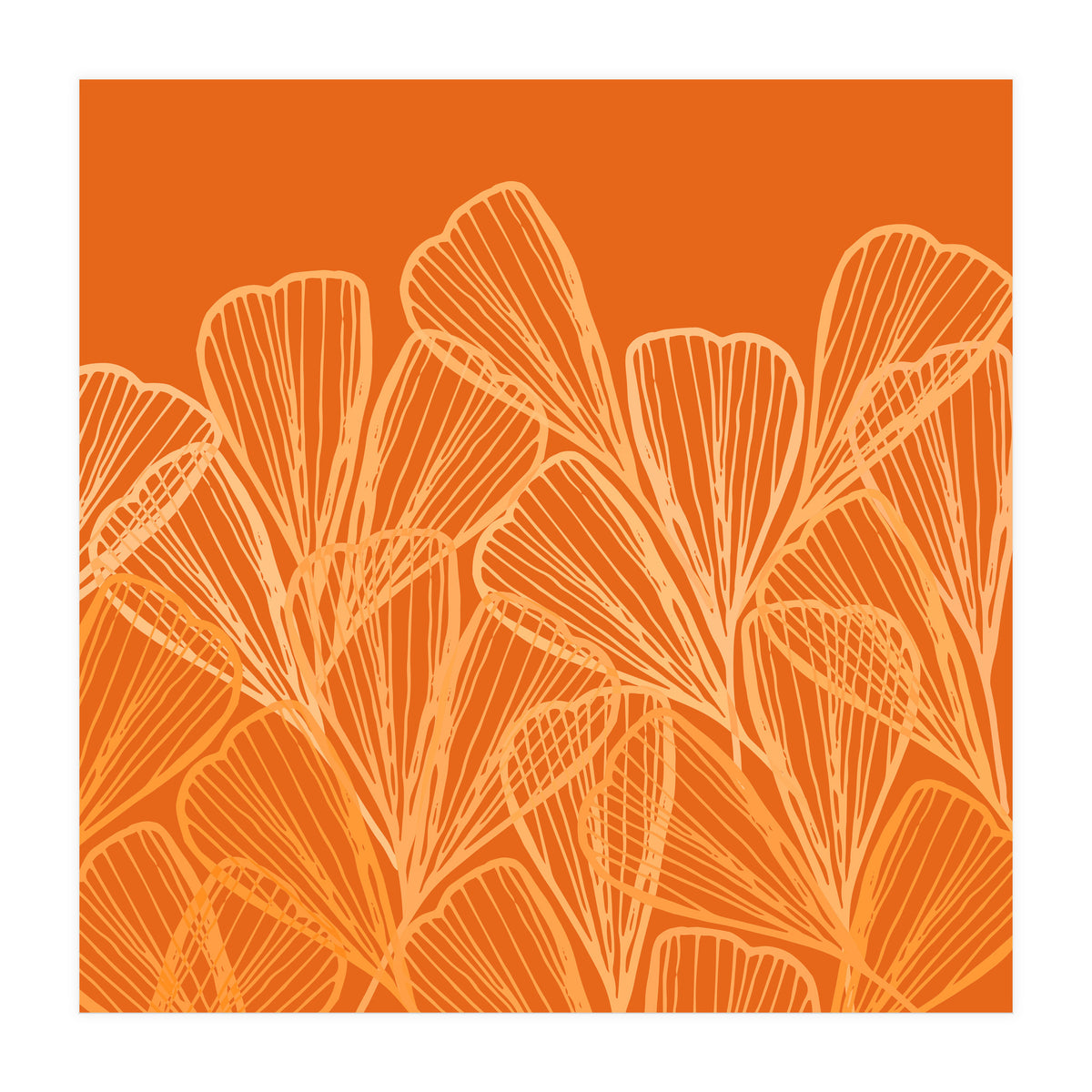 Coastal Orange Flora (Print Only)