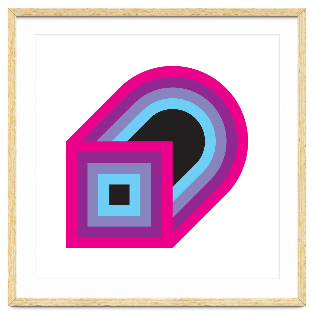 Geometric Shapes No. 41 - purple, blue & lilac