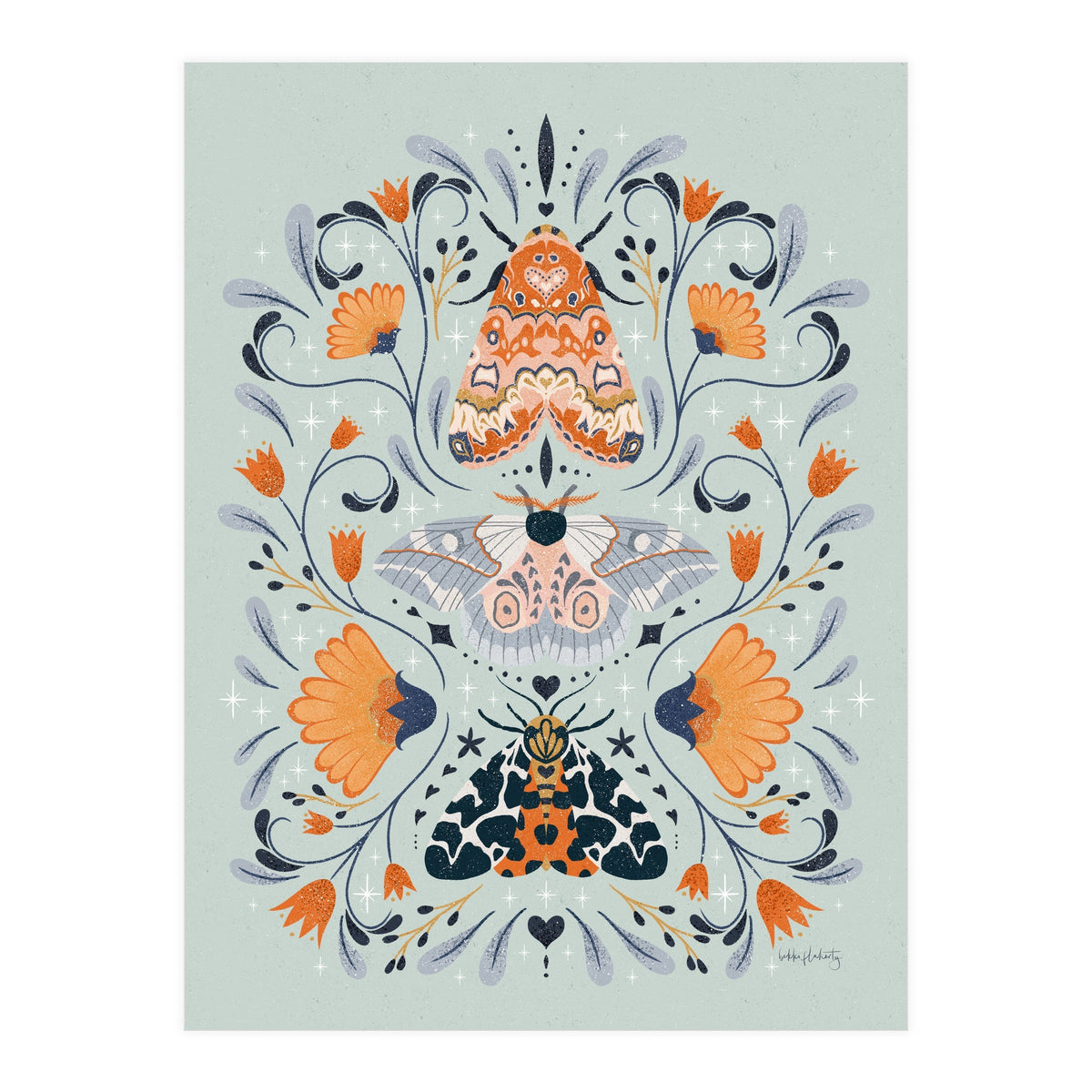 Floral Moths (Print Only)